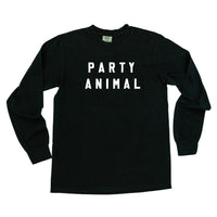 Party Animal - Block Font - LONG SLEEVE Comfort Colors Tee