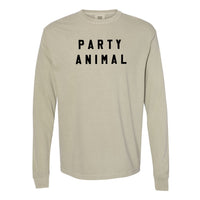 Party Animal - Block Font - LONG SLEEVE Comfort Colors Tee