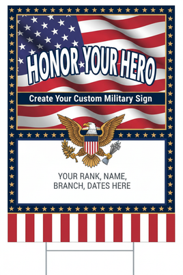 Patriotic Military Sign Design