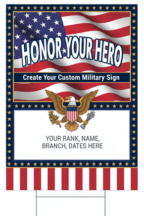 Patriotic Military Sign Design