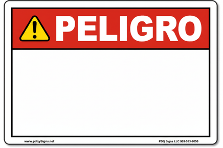 Peligro ANSI/ISO Header