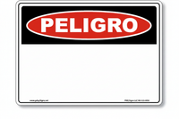 Peligro OSHA Oval Header