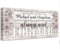 Personalized - Always and Forever - Canvas