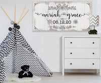 Personalized - Baby Name - Canvas