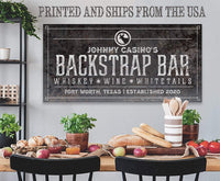 Personalized - Backstrap Bar - Canvas