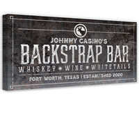 Personalized - Backstrap Bar - Canvas