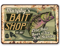 Personalized - Bait Shop - Metal Sign