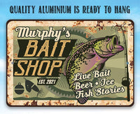 Personalized - Bait Shop - Metal Sign