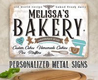 Personalized - Bakery - Old World Recipe - Metal Sign