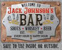 Personalized - Bar 2 - Metal Sign