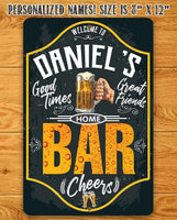 Personalized - Bar - Metal Sign