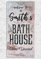 Personalized - Bath House - Canvas