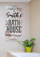 Personalized - Bath House - Canvas