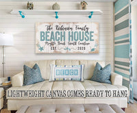 Personalized - Beach House - Canvas