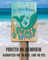 Personalized - Beach House - Metal Sign