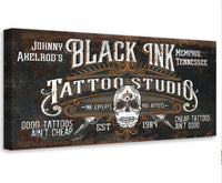 Personalized - Black Ink Tattoo - Canvas