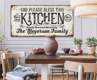 Personalized - Bless This Kitchen - Canvas