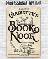 Personalized - Book Nook - Metal Sign