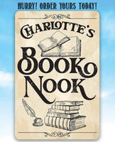 Personalized - Book Nook - Metal Sign