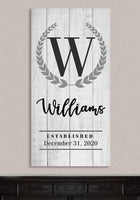 Personalized - Capital Letter Family - Canvas