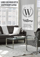 Personalized - Capital Letter Family - Canvas