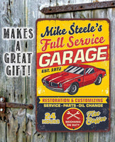 Personalized - Car Repair Garage - Metal Sign