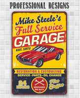 Personalized - Car Repair Garage - Metal Sign