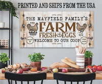Personalized - Chicken Farm Fresh Eggs - Canvas