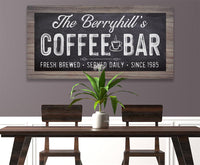 Personalized - Coffee Bar - Canvas