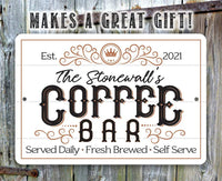 Personalized - Coffee Bar - Metal Sign