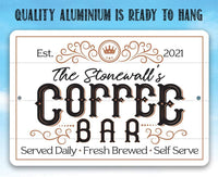 Personalized - Coffee Bar - Metal Sign