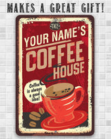 Personalized - Coffee House - Metal Sign