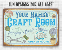 Personalized - Craft Room - Metal Sign