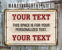 Personalized - Custom Text - Metal Sign