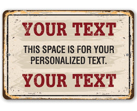 Personalized - Custom Text - Metal Sign