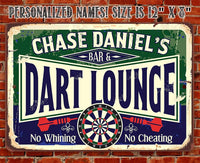 Personalized - Dart Lounge and Bar - Metal Sign