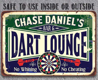 Personalized - Dart Lounge and Bar - Metal Sign