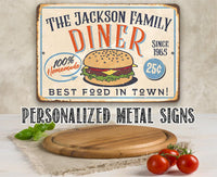 Personalized - Diner - Metal Sign