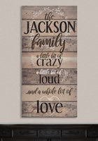 Personalized - Family A Little Bit Of Crazy - Canvas