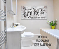Personalized - Family Bath House - Canvas