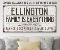 Personalized - Family Is Everything - Canvas