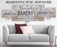 Personalized - Family Name Bakery - Canvas