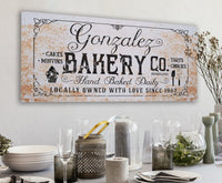 Personalized - Family Name Bakery - Canvas