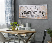 Personalized - Family Name Bakery - Canvas