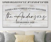 Personalized - Family Name - Canvas