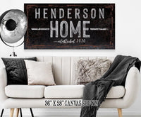 Personalized - Family Name - Canvas
