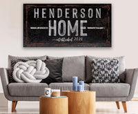 Personalized - Family Name - Canvas