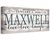 Personalized - Family Name - Canvas