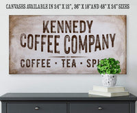 Personalized - Family Name Coffee Co - Canvas