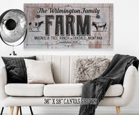 Personalized - Family Name Farm - Canvas